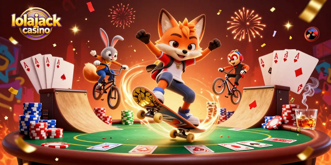 Experience thrilling gaming at lolajack casino with vibrant poker action and dynamic characters.